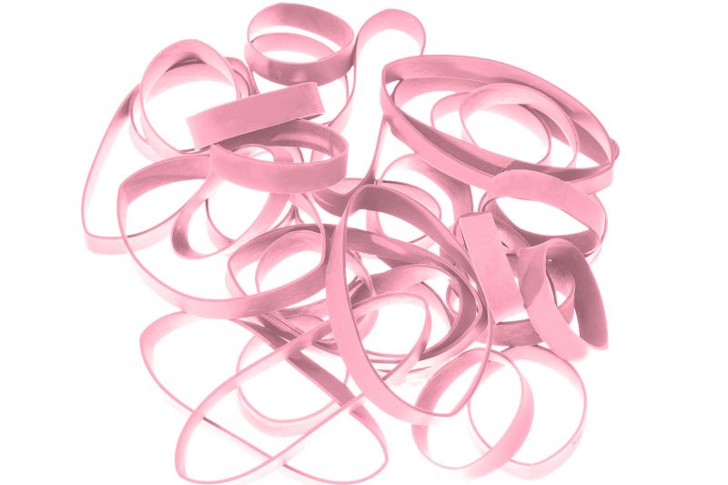 rubber bands pink non-latex