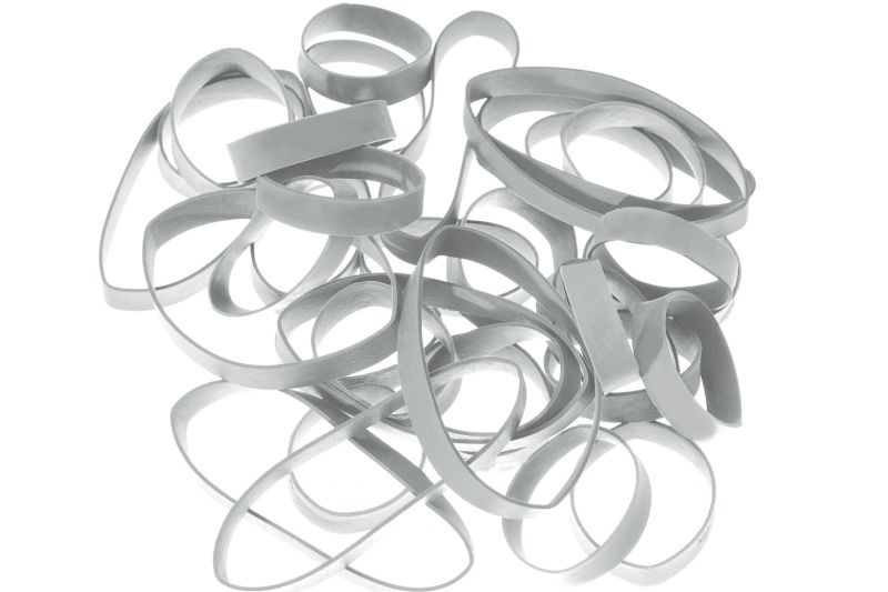 rubber bands silver