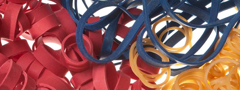 Rubber bands made of natural rubber
